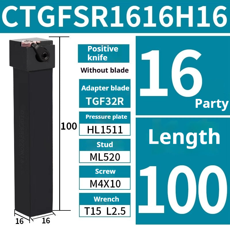 1014-OD shallow groove toolholder CTGFSR1616/2020K16 Circlip groove cutter handle CNC lathe cross-mounted nesting machine Shandong Denso Pricision Tools Co.,Ltd.
